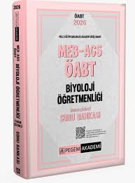 PEGEM 2025 MEB-AGS-ÖABT BİYOLOJİ ÖĞRETMENLİĞİ TAMAMI ÇÖZÜMLÜ SORU BANK