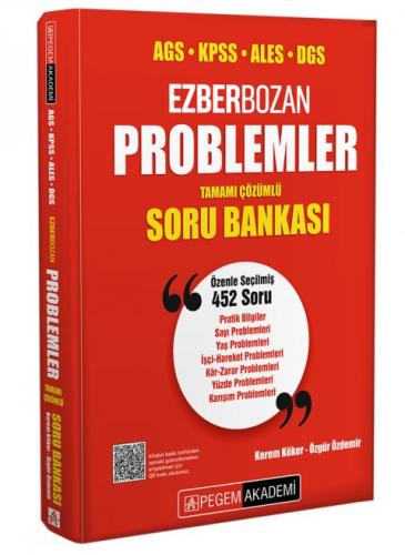PEGEM AGS-KPSS-ALES-DGS EZBERBOZAN PROBLEMLER TAMAMI ÇÖZÜMLÜ SORU BANK