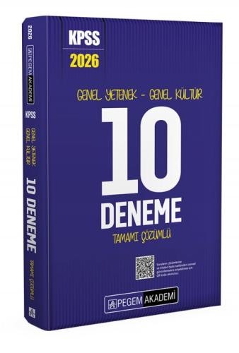 PEGEM 2026 KPSS GENEL YETENEK GENEL KÜLTÜR TAMAMI ÇÖZÜMLÜ 10 DENEME   