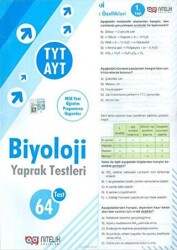 NİTELİK YAPRAK TEST YKS AYT TYT BİYOLOJİ