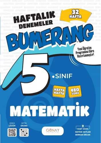 GÜNAY 5. SINIF BUMERANG 32 HAFTALIK MATEMATİK DENEMELERİ