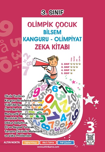 ALTIN NOKTA 3. SINIF OLİMPİK ÇOCUK BİLSEM - KANGURU - OLİMPİYAT ZEKA KİTABI TAMA