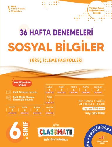 OKYANUS 6. SINIF CLASSMATE 36 HAFTA DENEMELERİ SOSYAL BİLGİLER